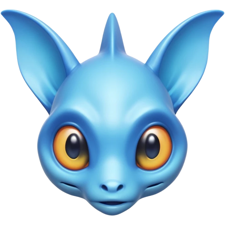 aquatic alien portrait, head and shoulders only, smooth blue skin, fin-like ears, glowing aqua eyes, liquid texture details, 3D cartoon, mobile game icon style, clean background, no text, no watermark
 emoji