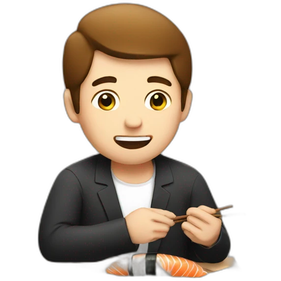 man eating sushi emoji