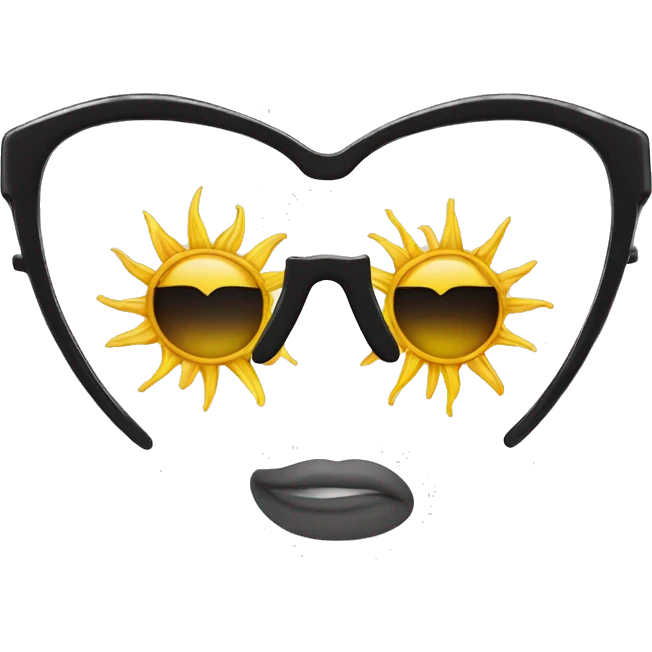 heart shaped sun glasses emoji
