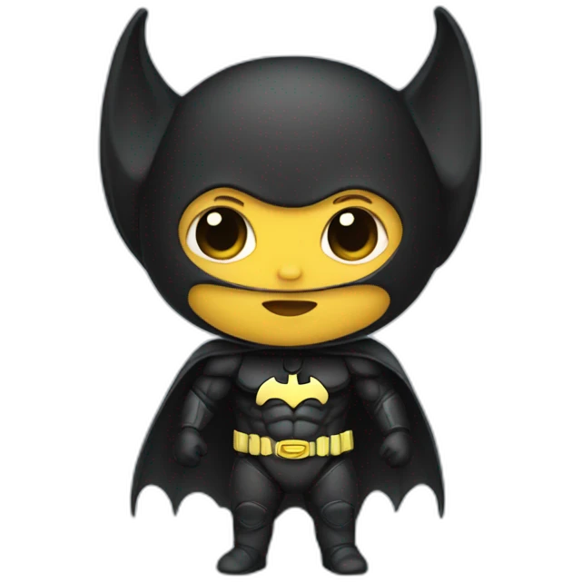 Baby with bat man suit emoji