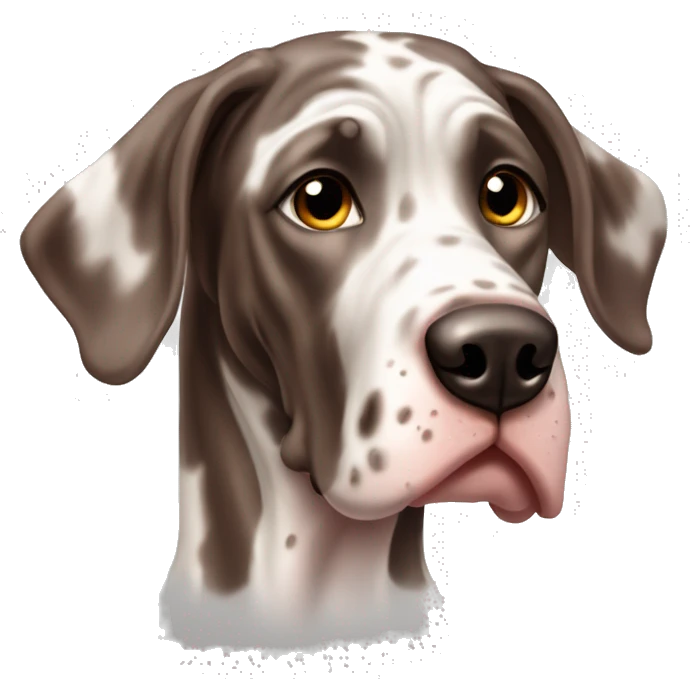 full bodied Chocolate Merle great dane emoji