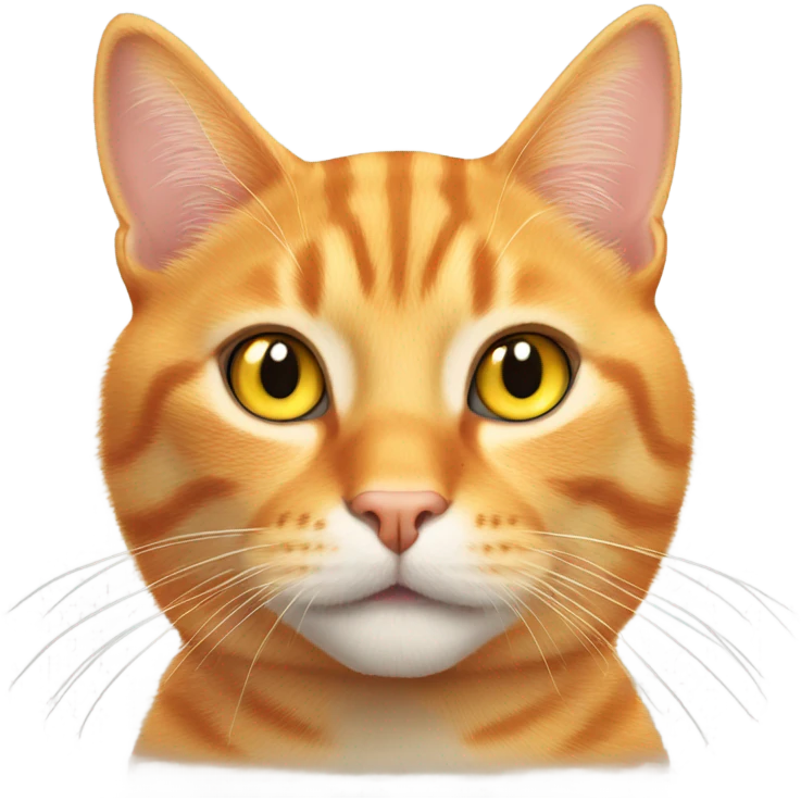 orange tabby cat with yellow eyes  emoji