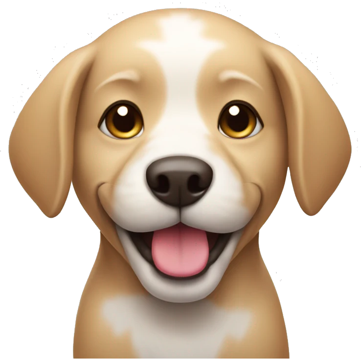 cute dog with a ball emoji