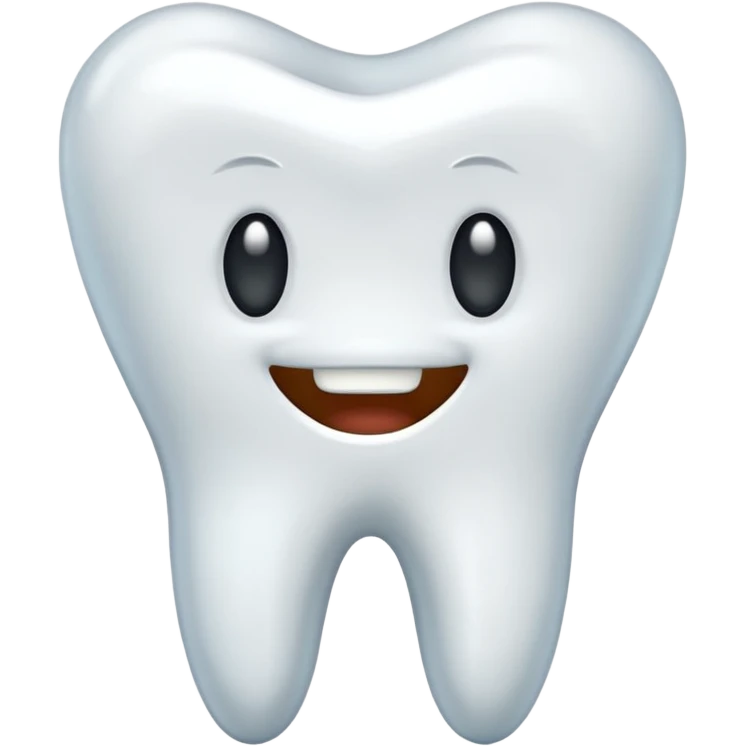 realistic tooth emoji