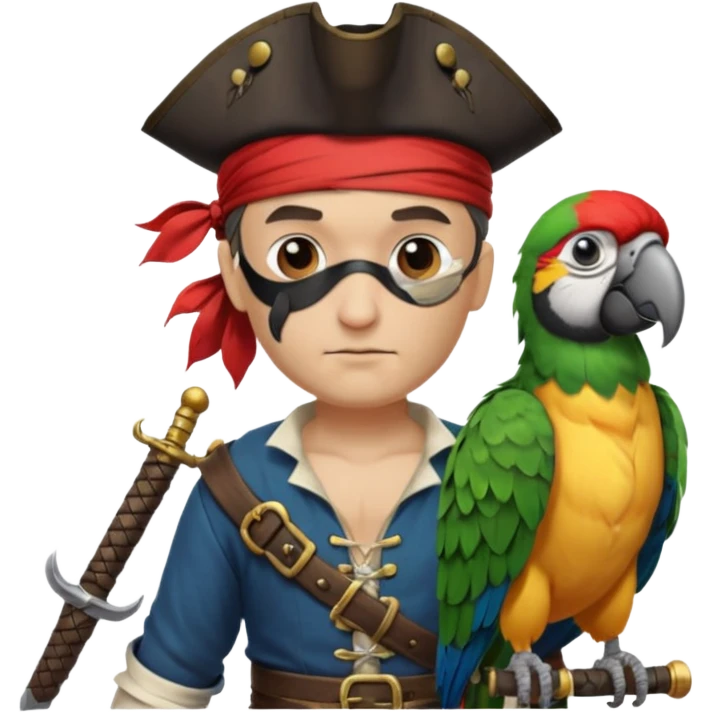 pirate and parrot emoji