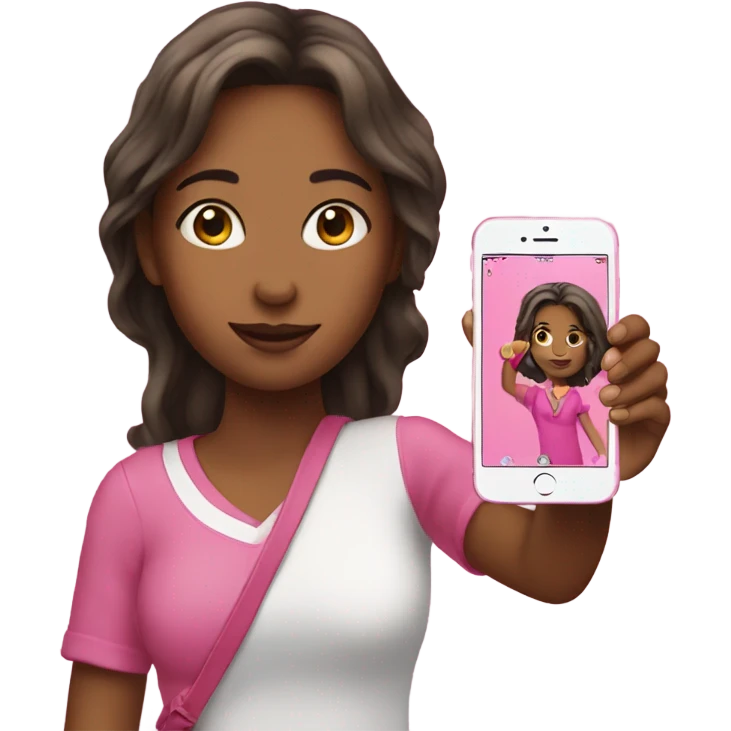 sasha with a new pink iPhone  emoji