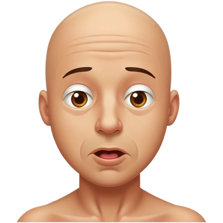 bald man drooling emoji