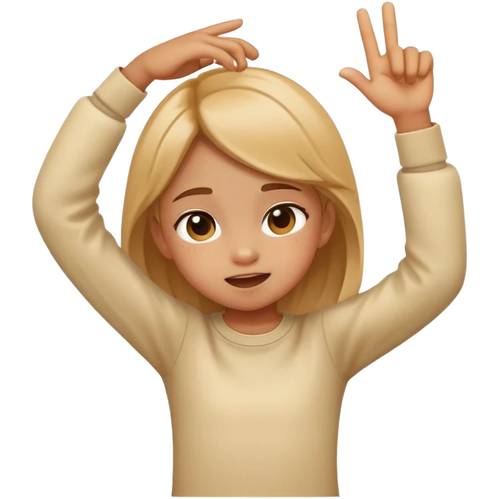 Little girl dabbing  emoji