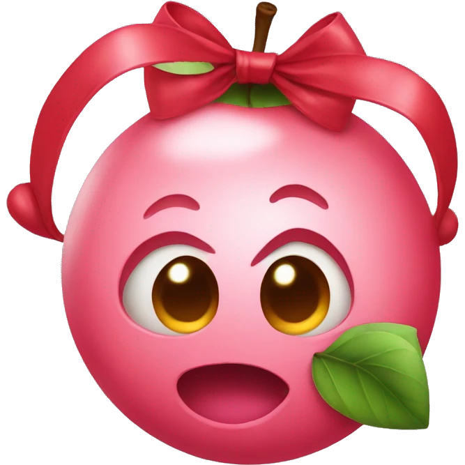 cherry with a bow emoji