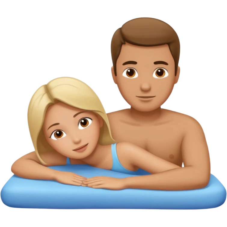 man giving massage to girl emoji