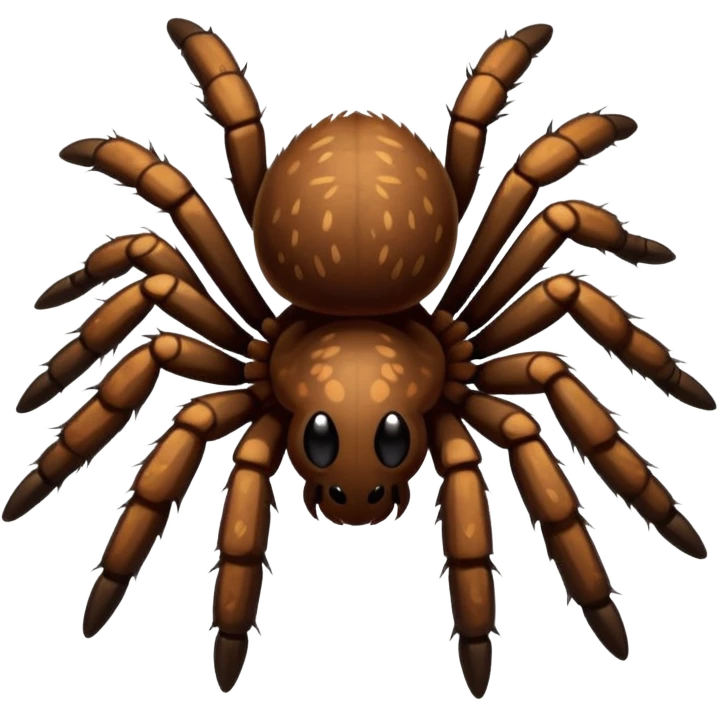 Hairy tarantula  cartoon -style/cute and transparent for a sticker  emoji