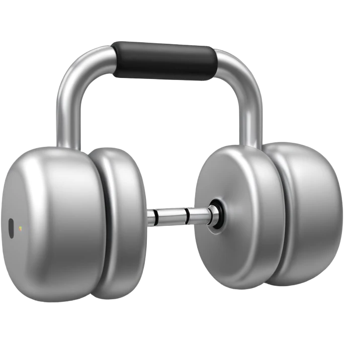 AirPods Max  with a dumbell emoji
