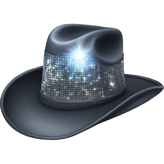 Disco ball cowboy hat emoji