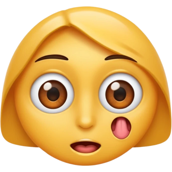 Visage qui a les yeux qui sorte comme un cartoon et la langue aussi emoji