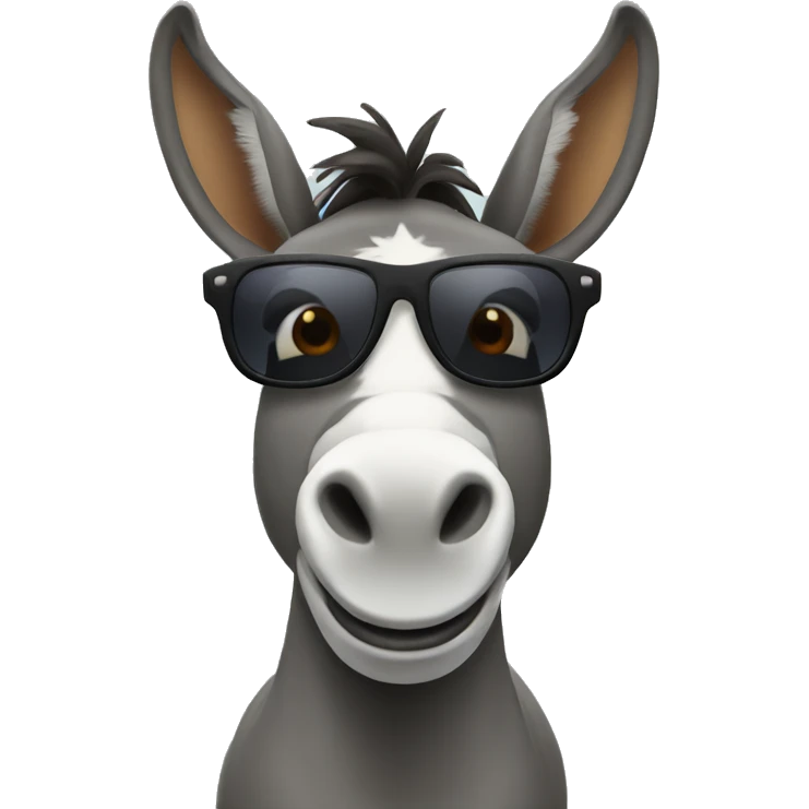 Donkey with sunglasses emoji
