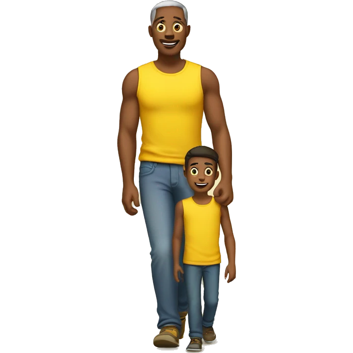 father and son yellow emoji