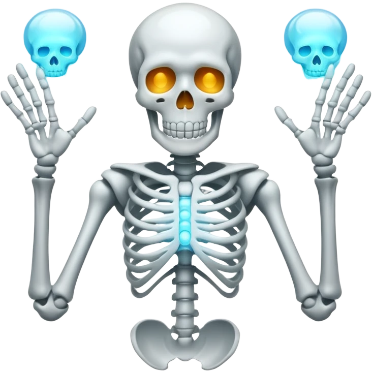 Glowing skeleton ￼ emoji