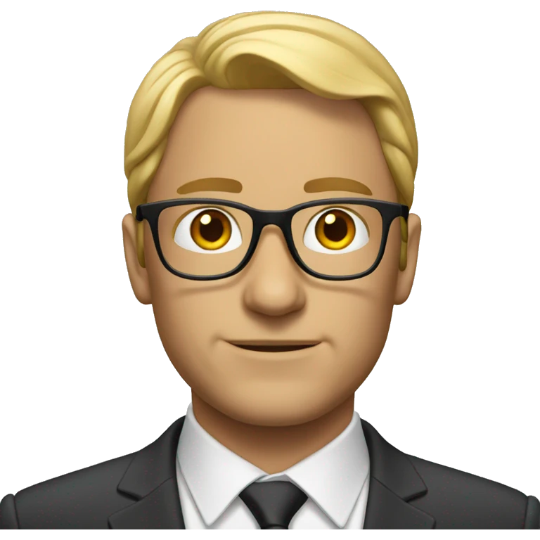 a white man looking like a ceo with glasses emoji