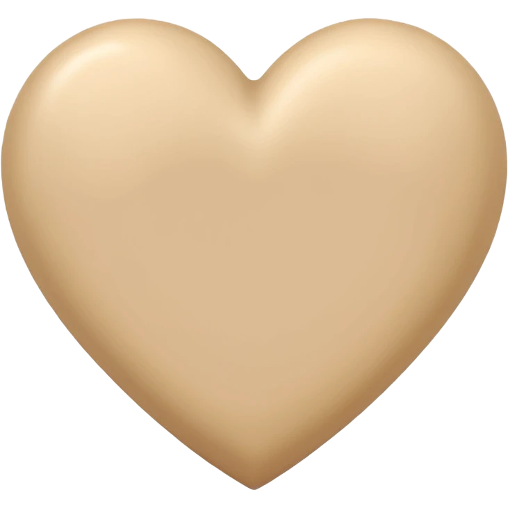 Beige heart emoji