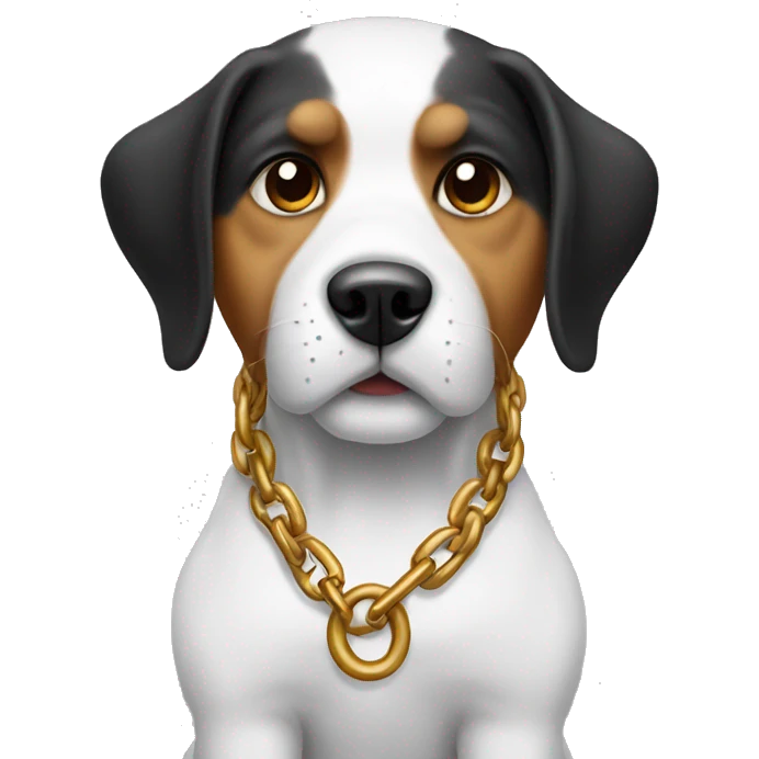 Dog with chain emoji