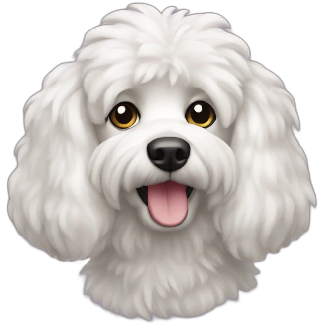caniche blanco emoji
