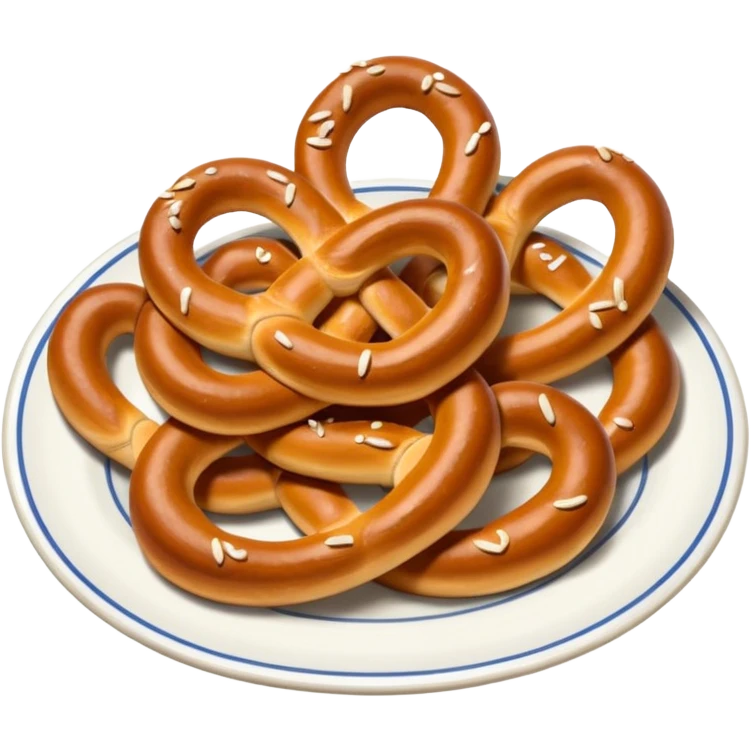 Plate of Pretzel emoji