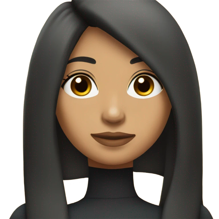 lightskin latin woman with straight long black hair wearing a yoga outfit  emoji