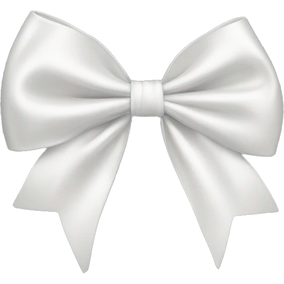 white satin bow emoji