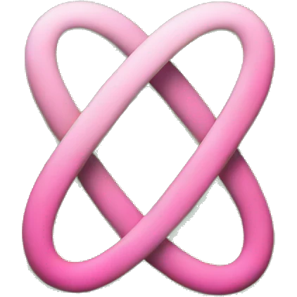 Green and pink infinity symbol emoji