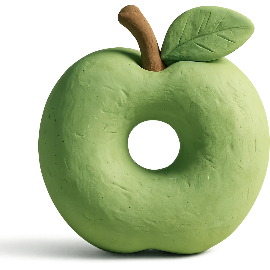 green apple donut emoji