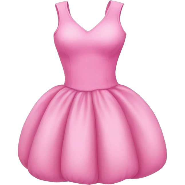 Pink puff dress emoji