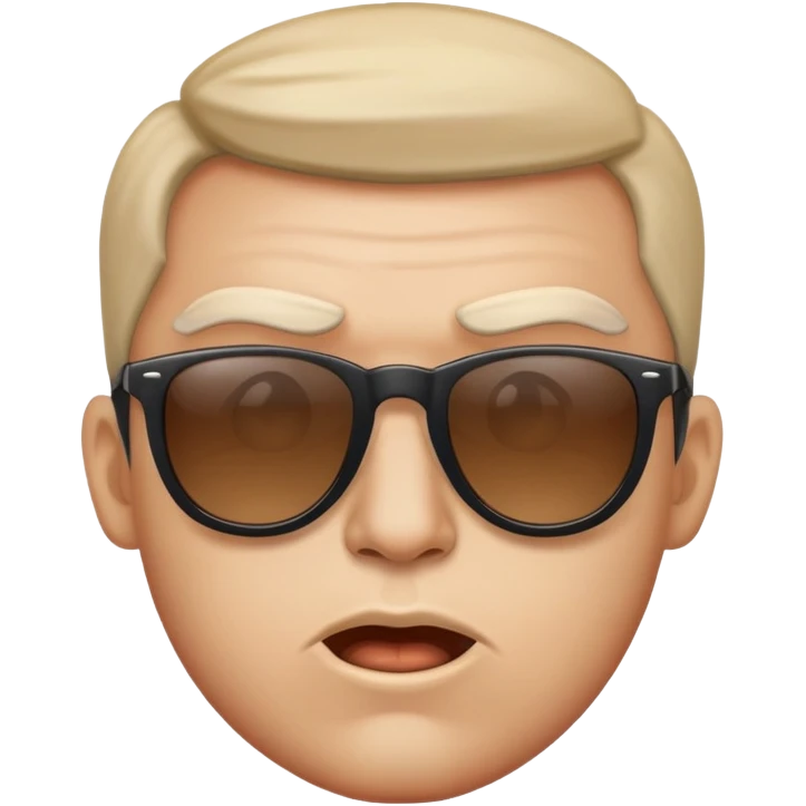 A mad face with sunglasses  emoji
