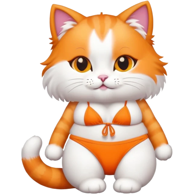 cat wearing bikini emoji