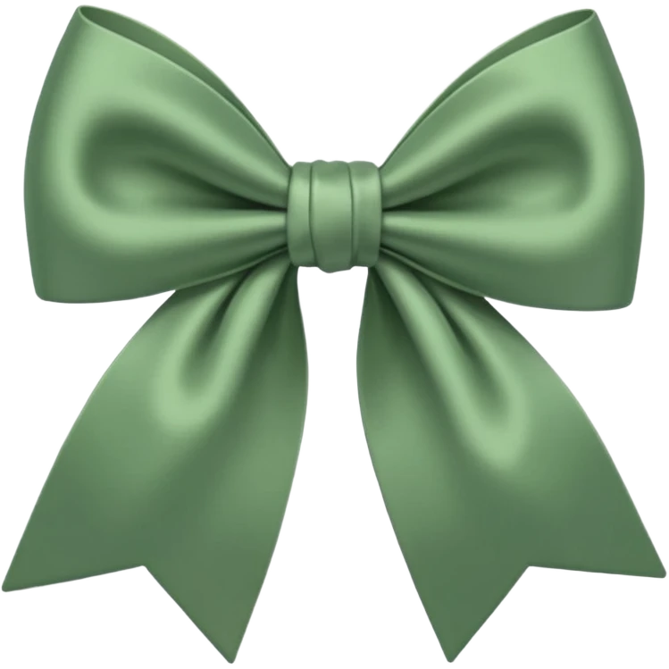 sage green bow emoji