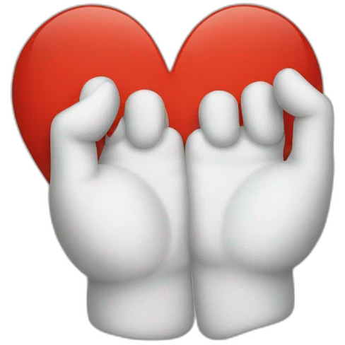 Half thumbs heart  emoji