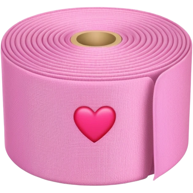 pink roll of fabric with heart pattern, smart fabric, high-tech textile emoji