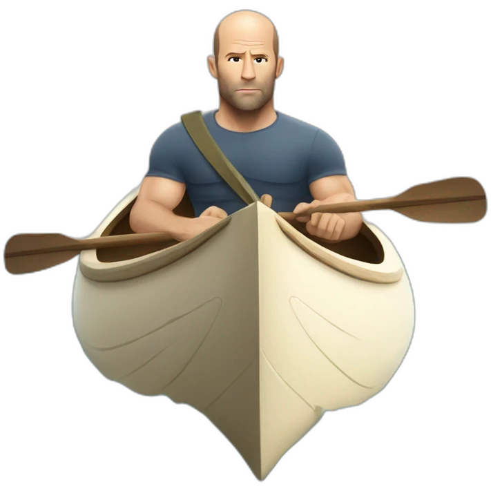 Jason Statham in a canoe emoji