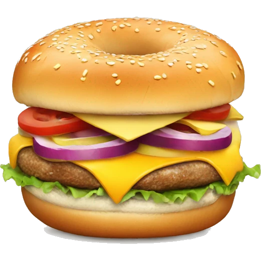 Bagel burger emoji