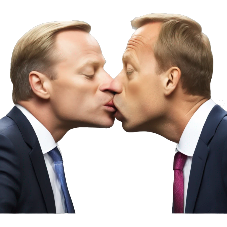 Olaf Scholz kisses Christian Lindner emoji