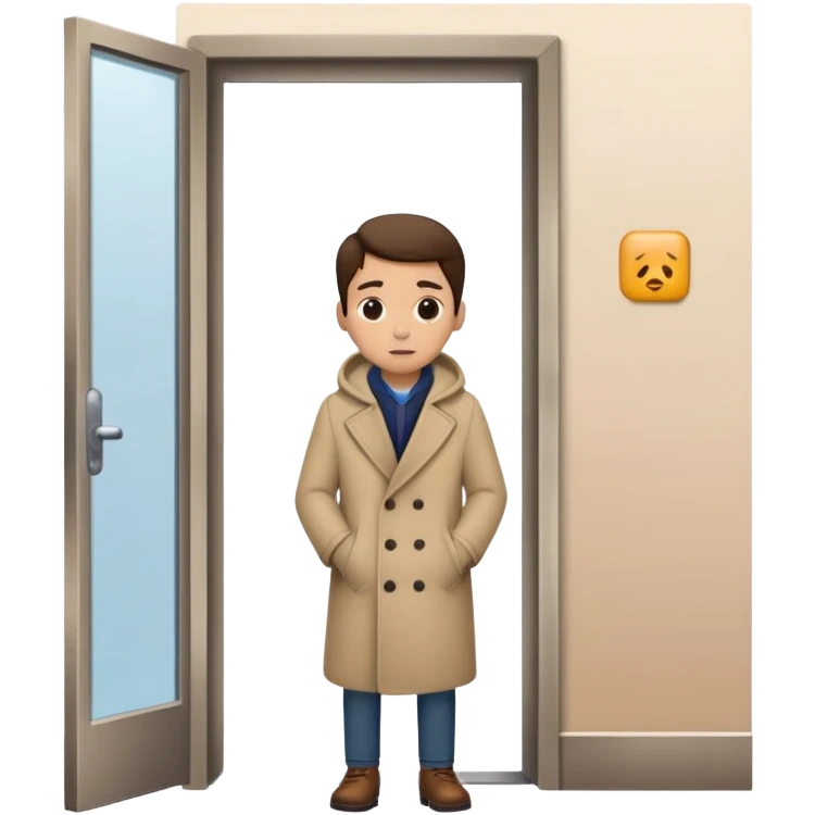 waiting outside door emoji