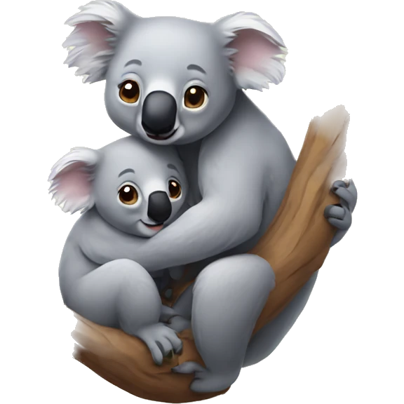 Koalas cuddling  emoji