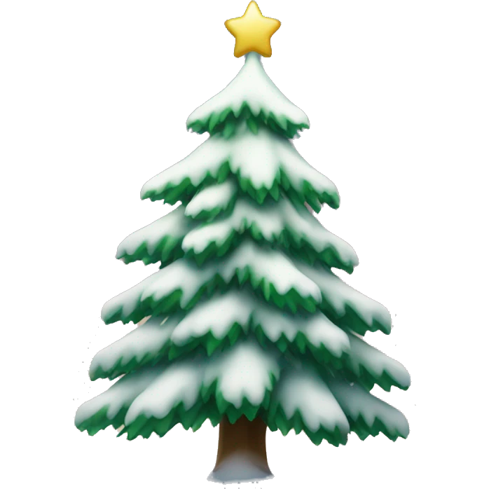 Snowy christmas tree emoji