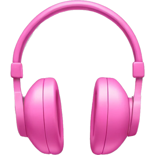 Pink headphones emoji