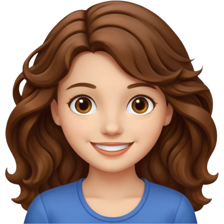 Girl with brown weavy hair emoji