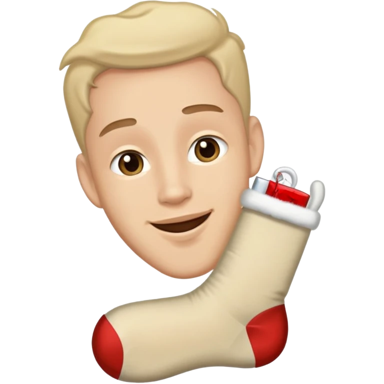 Emoji nude, with his penis out stocking it with a pleased look on his face emoji