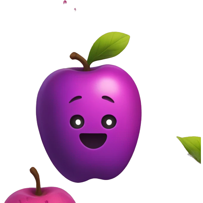 Purple pink yellow fruit  emoji