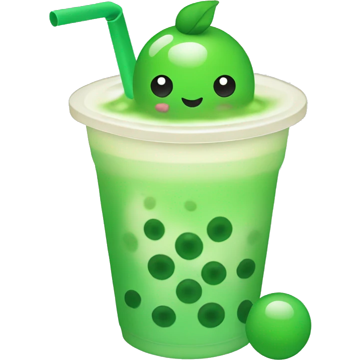 green bubble tea emoji