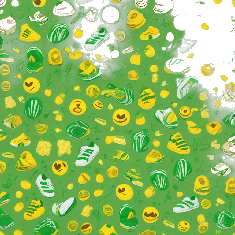 Adidas samba gren and yellow emoji