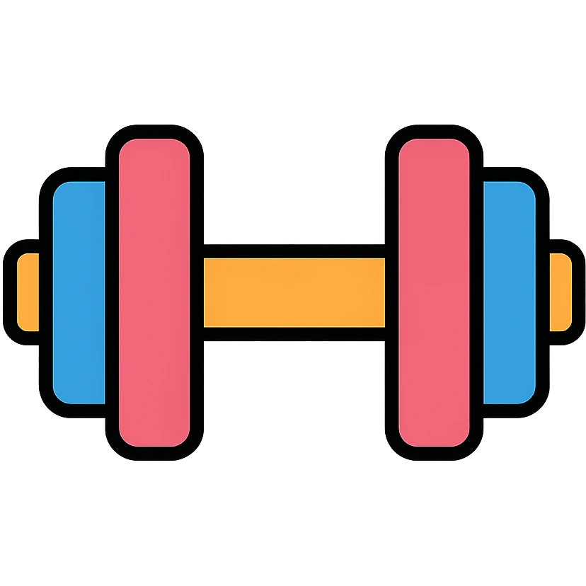 colored dumbbell icon emoji