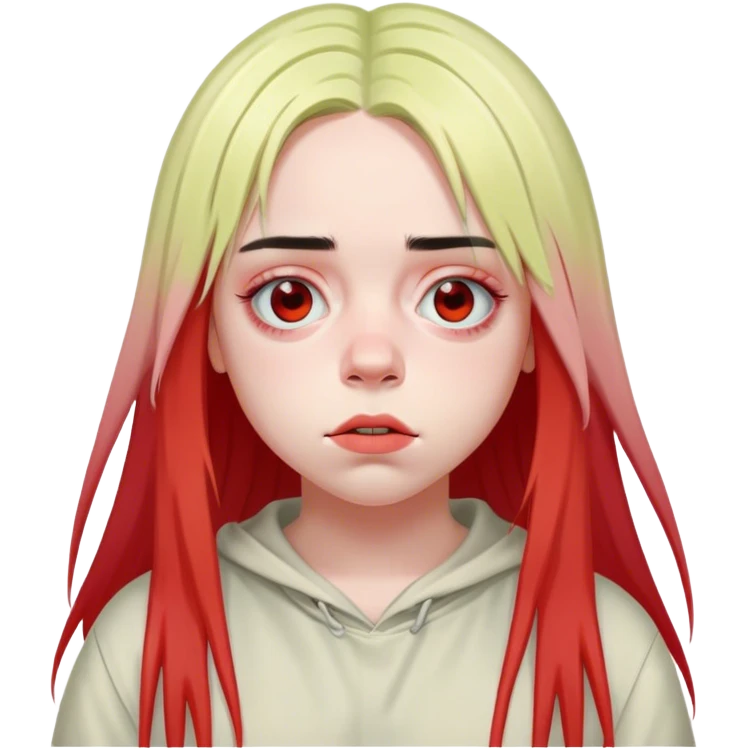 Billie eilish with red roots  emoji